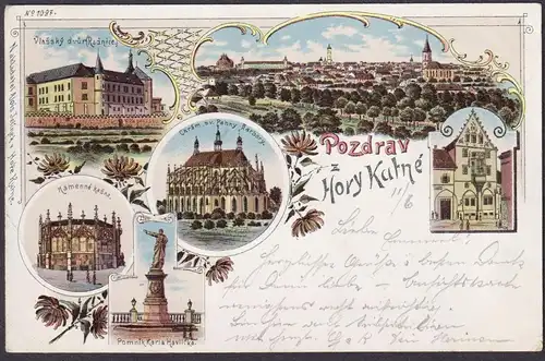 Pozdrav z Hory Kutne - Kutna Hora Kuttenberg Böhmen Bohemia Czech Cechy Cesko Tschechien Ansichtskarte Postkar
