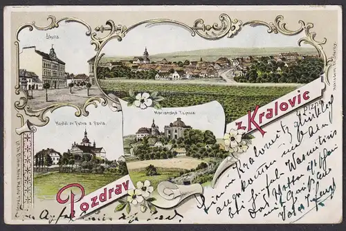 Pozdrav z Kralovic - Kralovice Böhmen Bohemia Czech Cechy Cesko Tschechien Ansichtskarte Postkarte AK postcard