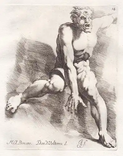 Naked Polyphemus (Plate 14) - male nude Akt