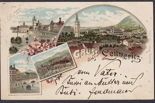 Gruss aus Leitmeritz - Litomerice Böhmen Bohemia Czech Cechy Cesko Tschechien Ansichtskarte Postkarte AK postc