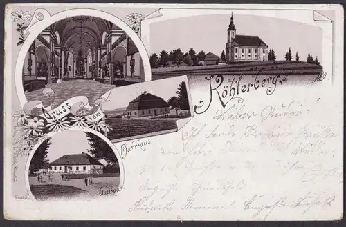 Gruss vom Köhlerberg - Bruntal Freudenthal Böhmen Bohemia Czech Cechy Cesko Tschechien Ansichtskarte Postkarte