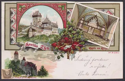Karluv Tyn - Karlstejn Böhmen Bohemia Czech Cechy Cesko Tschechien Ansichtskarte Postkarte AK postcard