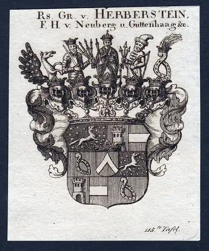 Rs. Gr. v. Herberstein, F. H. v. Neuberg u. Guttenhaag - Herberstein Neuberg Guttenhaag Wappen Adel coat of ar