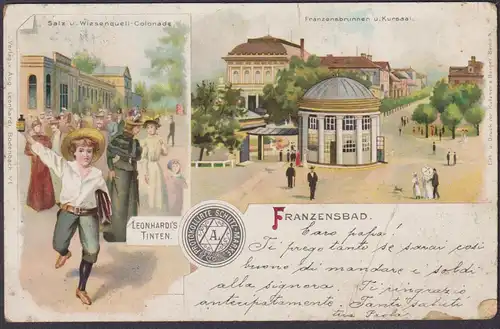 Franzensbad - Frantiskovy Lázne Böhmen Bohemia Czech Cechy Cesko Tschechien Ansichtskarte Postkarte AK postcar