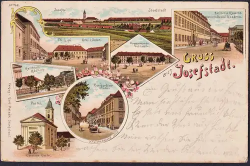 Gruss aus Josefstadt - Josefov Jaronex Böhmen Bohemia Czech Cechy Cesko Tschechien Ansichtskarte Postkarte AK