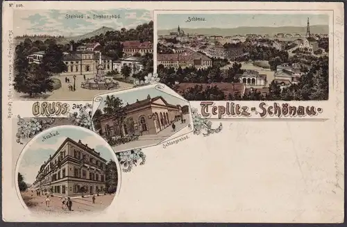 Teplitz-Schönau - Teplitz Teplice Schlangenbad Steinbad Böhmen Bohemia Cesko Czech Cechy Tschechien Ansichtska