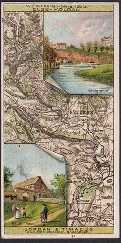 No 2 der Karten-Serie Elbe-Moldau - Königinhof Dvur Kralove nad Labem Böhmen Bohemia Czech Cechy Cesko Tschech