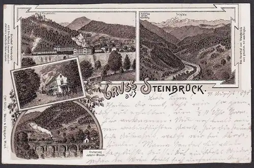 Gruss aus Steinbrück - Zidani Most Steinbrück Slowenien Slovenia Böhmen Bohemia Ansichtskarte Postkarte AK pos