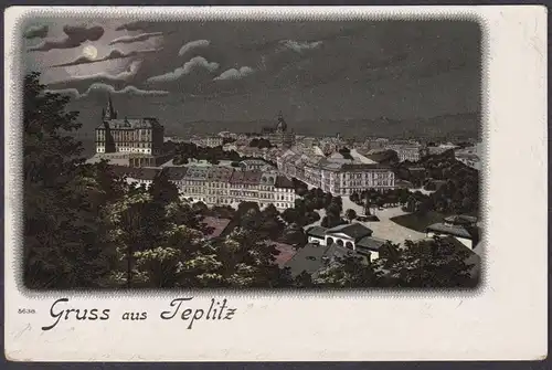 Gruss aus Teplitz - Teplitz Teplice Böhmen Bohemia Cesko Czech Cechy Tschechien Ansichtskarte Postkarte AK pos