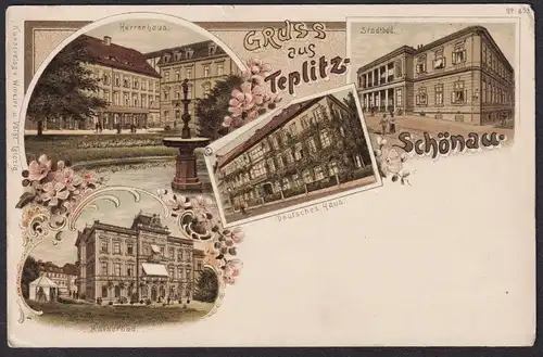 Gruss aus Teplitz-Schönau - Teplitz Teplice Kaiserbad Böhmen Bohemia Cesko Czech Cechy Tschechien Ansichtskart