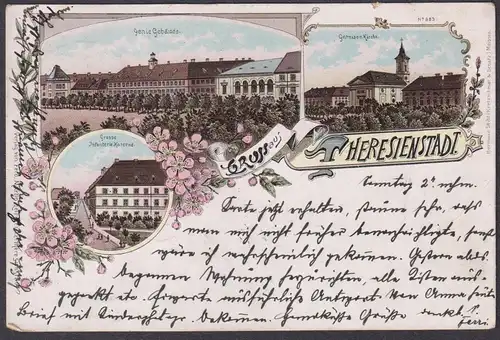 Gruss aus Theresienstadt - Terezin Böhmen Bohemia Cesko Czech Cechy Tschechien Ansichtskarte Postkarte AK post
