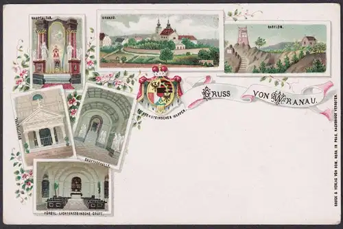 Gruss von Wranau - Vranov u Brna Böhmen Bohemia Cesko Czech Cechy Tschechien Ansichtskarte Postkarte AK postca