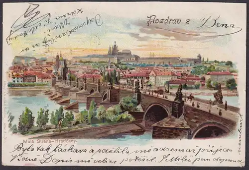 Pozdrav z Brna - Prag Praha Prague Böhmen Bohemia Czech Cechy Cesko Tschechien Ansichtskarte Postkarte AK post