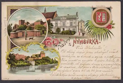 Pozdrav z Nymburka - Nimburg Nymburk Böhmen Bohemia Czech Cechy Cesko Tschechien Ansichtskarte Postkarte AK po
