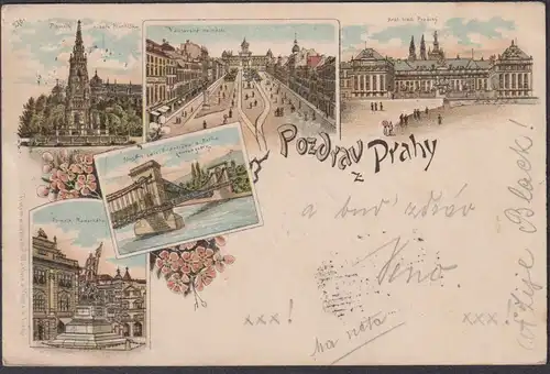 Pozdrav z Prahy - Prag Praha Prague Böhmen Bohemia Czech Cechy Cesko Tschechien Ansichtskarte Postkarte AK pos