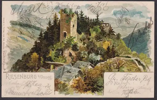 Riesenburg b/ Osseg - Ryzmburk Hrad Osek Böhmen Bohemia Czech Cechy Cesko Ansichtskarte Postkarte AK postcard