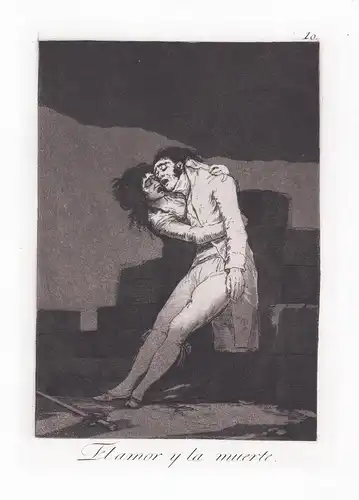El amor y la muerte - plate 10 from Los Caprichos etching Radierung grabado