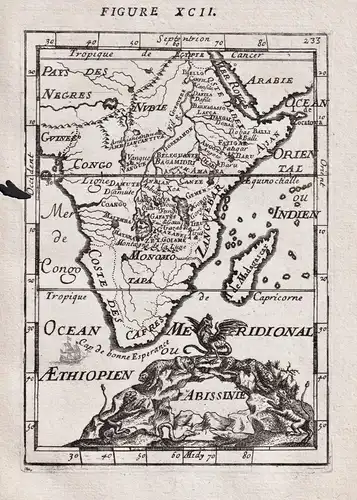 Abissinie - Southern Africa Afrika map Karte Ethiopian Empire map Karte