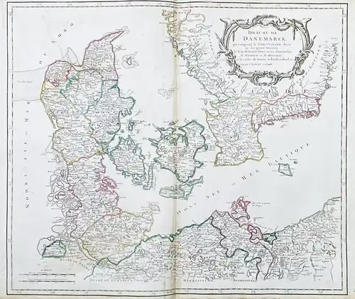 Royaume de Danemarck - Denmark Danmark Dänemark Karte map