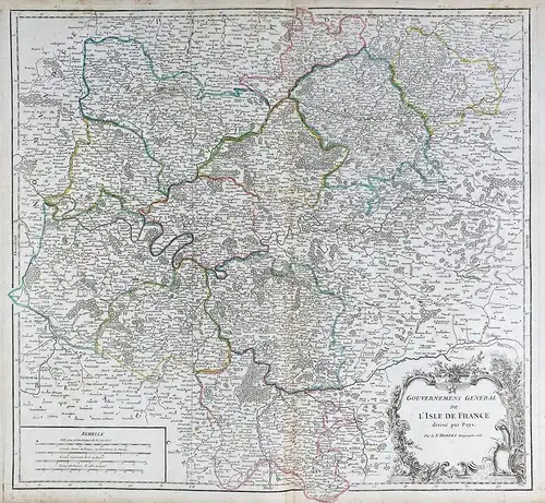 Gouvernemet general de l'Isle de France divise par Pays - France Frankreich Paris Champagne Île-de-France