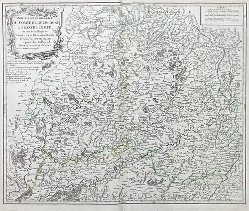 Partie Septentrionale du Comte de Bourgogne ou Franche-Comtè, où sont les Bailliages de Vesoul, Gray, Besancon