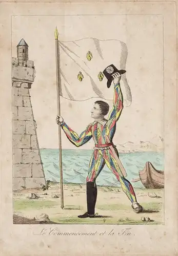 Le Commencement et la Fin - Napoleon Elba island caricature Karikatur