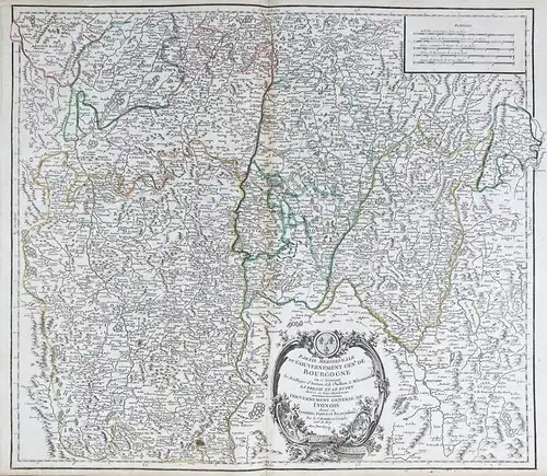 Partie Meridionale du Gouvernement gen.l de Bourgogne ou se trouvent les Bailliages d'Autun,et de Challon, le