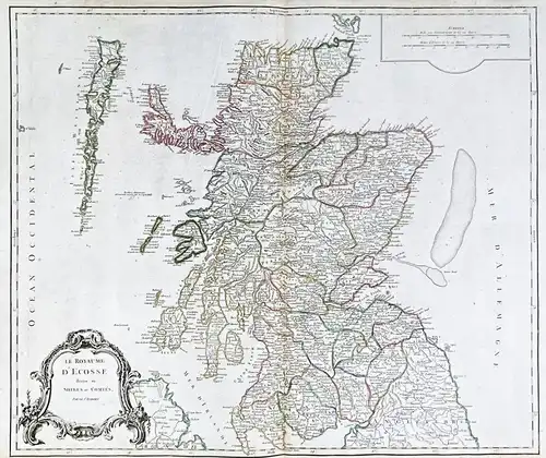 Le Royaume d'Ecosse divise en Shires ou Comtes - Schottland Scotland Great Britain Großbritannien United Kingd