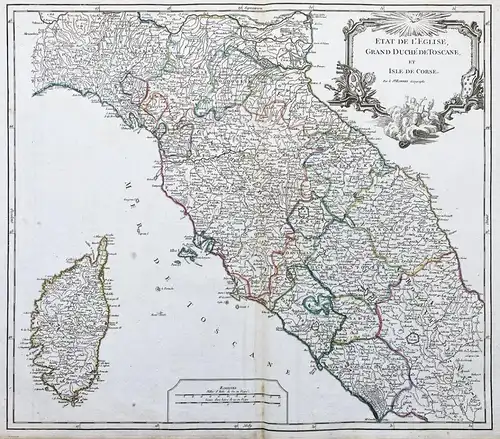 Etat de l'Eglise Grand Duché de Toscane et Isle de Corse. - Toscana Toskana / Korsika Corse Corsica / Emilia-R