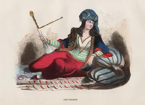 Eine Perserin - Frau women Persian empire Perserreich Asien Asia Tracht costume