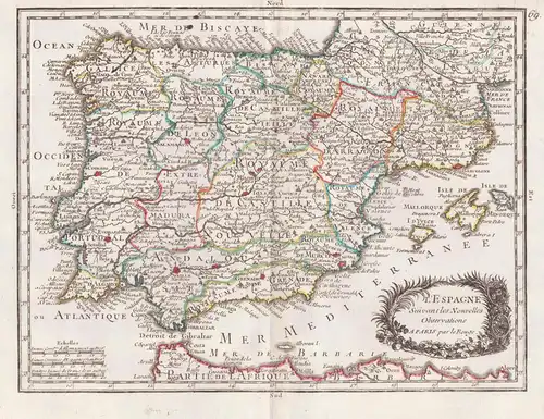 L'Espagne - Spanien Espana Spain Portugal Murcia Valencia Galicia Karte map