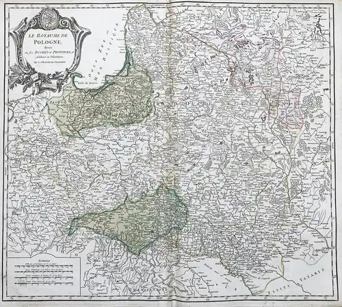 Le Royaume de Pologne, divise en ses Duches et Provinces,et sub divise en Palatinats - Polen Polska Poland Kar
