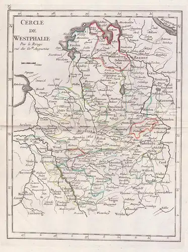 Cercle de Westphalie - Nordrhein-Westfalen Paderborn Kassel Emden Oldenborg Düsseldorf Wesel Köln Osnabrück Ka