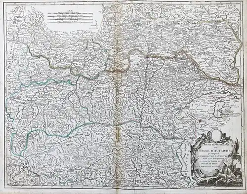 Partie Septentrionale du Cercle d'Autriche qui comprend l'Archiduché d'Autriche, divisé en ses huit Quartiers