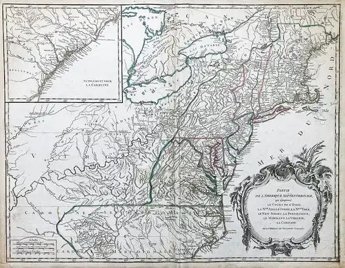 Partie de l'Amerique Septentrionale qui comprend le cours de l'Ohio, la N.lle Angleterre, la N.lle York, le Ne