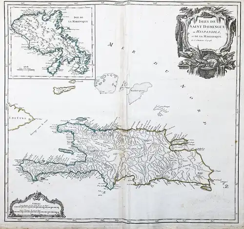 Isles de Saint Domingue ou Hispaniola et de la Martinique - Hispaniola island Haiti Dominican Republic Caribbe
