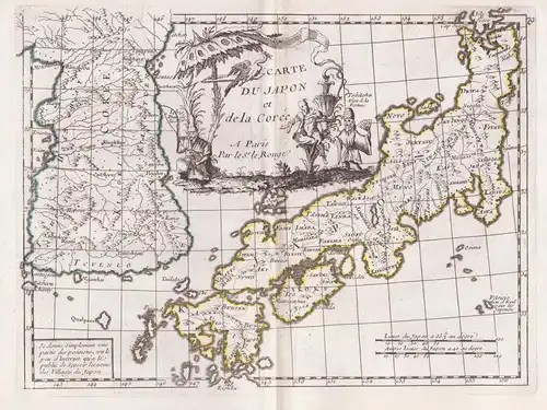 Carte du Japon et de la Coree - Korea Japan Nippon Asia Asien