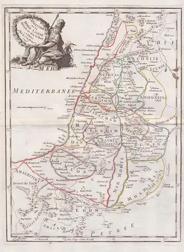 La Palestine ou la Terre Sainte - Israel Jerusalem Holy Land Jordan Palestine Karte map