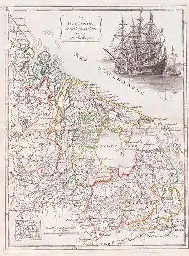 La Hollande - Holland Nederland Texel Niederlande Netherlands Karte map