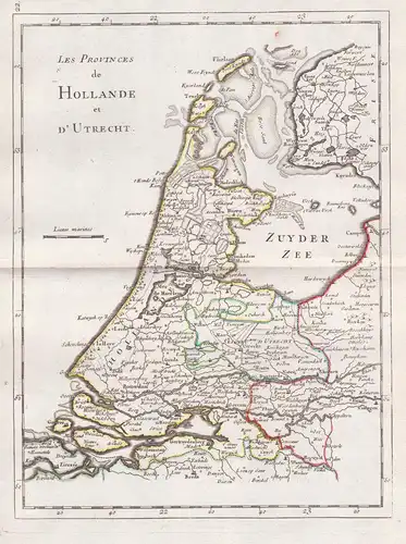Les provinces de Hollande et d'Utrecht - Utrecht Nederland Holland Karte map