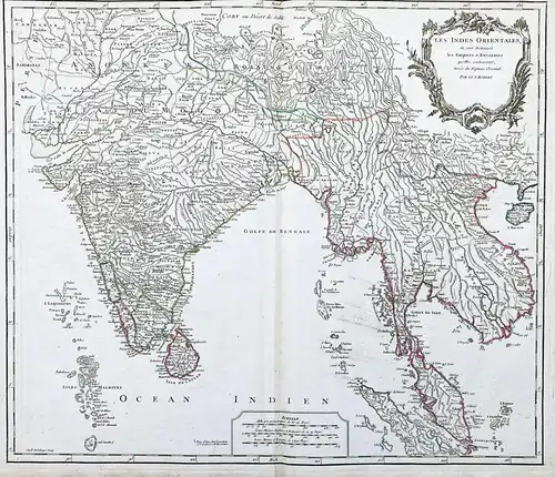 Les Indes orientales, ou sont distingues les Empires et Royaumes qu'elles contiennent, tirees du Neptune Orien