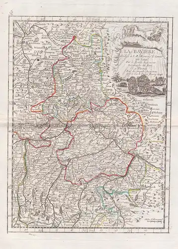 La Baviere - Bayern München Regensburg Nürnberg Bamberg Kulmbach Landshut Passau Eichstätt Karte map