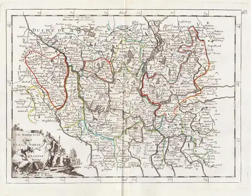 Le Marquisat et electorat de Brandenbourg - Brandenburg Berlin Stettin Karte map