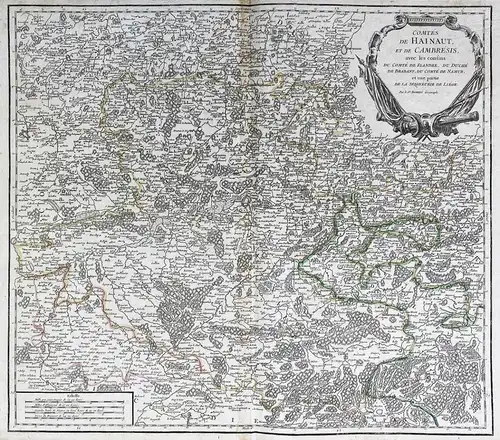 Comtes de Hainaut, et de Cambresis, avec les confins du Comte de Flandre, du Duche de Brabant, du Comte de Nam