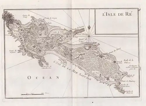 L'Isle de Re - Ile de Re island ile Insel France Frankreich carte Karte map