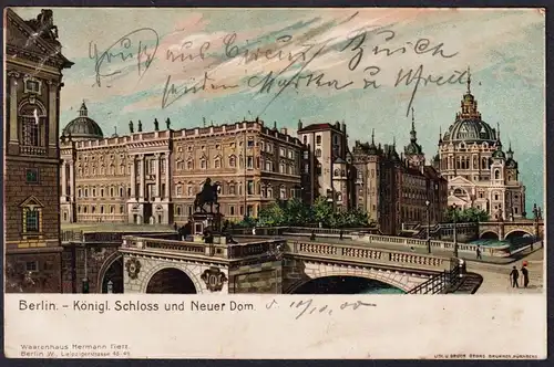 Berlin. - Königl. Schloss und Neuer Dom - Ansichtskarte Postkarte AK postcard