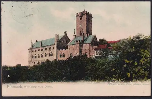 Eisenach, Wartburg von Osten - Postkarte Ansichtskarte AK postcard