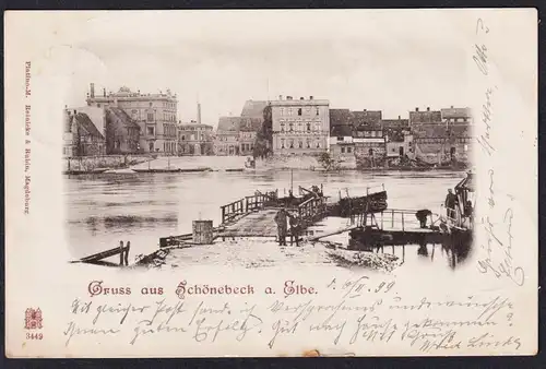 Gruss aus Schönebeck - Ansichtskarte Postkarte AK postcard