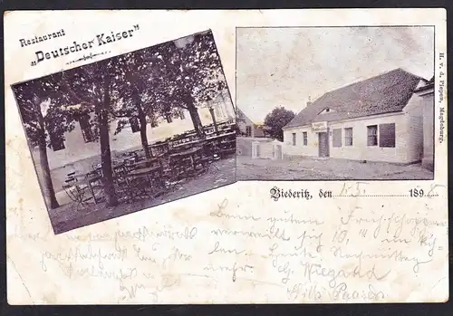 Restaurant Deutscher Kaiser - Biederitz Ansichtskarte Postkarte AK postcard