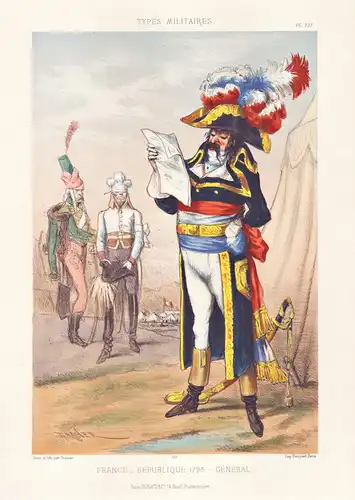 France. Republique, 1795. General - Frankreich Uniform / military Militär army Armee soldier Soldat Karikatur